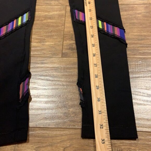 Lululemon full length leggings with neon stripes and ruff… - Picture 5 of 11